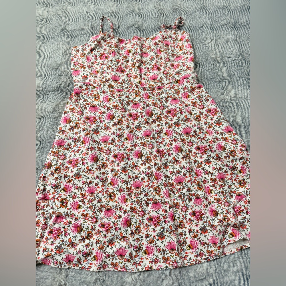 Old Navy Pink and Orange Floral Dress